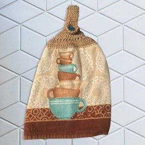 Crochet top tea towel